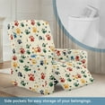 thumbnail image 3 of FOR U DESIGNS Colorful Dog Paw Print Recliner Chair Covers with Arms, Polyester Lazy Boy Recliner Covers Anti-Slip Living Room Chair Protector Slipcover for Pet,Kids, 3 of 8