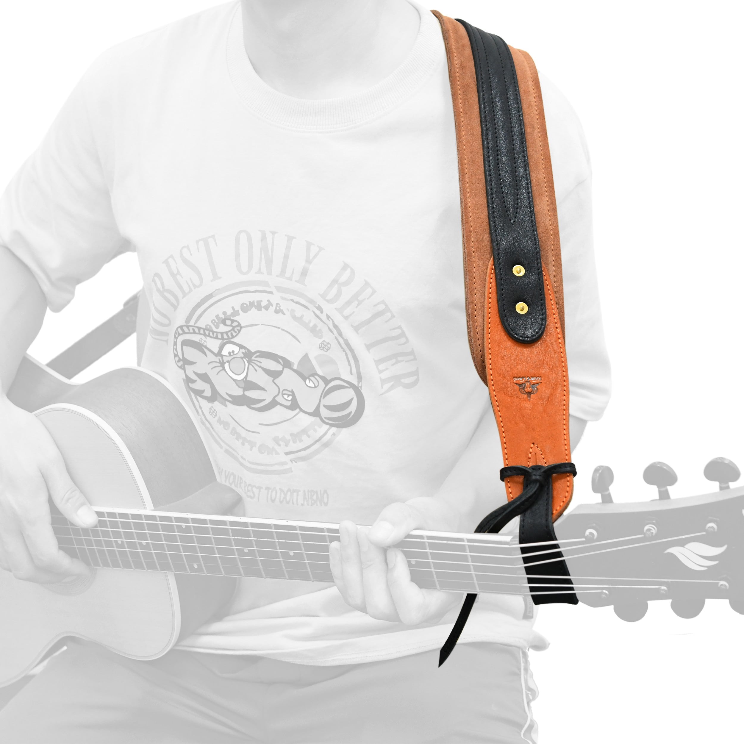 3" Wide Leather Guitar Strap Western Series for Electric, Acoustic ,Bass Guitars