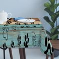 thumbnail image 4 of Light Blue Dog Paws Table Cloth Waterproof Tablecloths, Farmhouse Vintage Modern Blue Brown Wood Tablecloth Dining Table Cover for Kitchen Party Tabletop Outdoor, Rectangle Tablecloth 54x108 Inch, 4 of 9