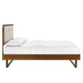 thumbnail image 6 of Modway Willow Twin Wood Platform Bed With Angular Frame, Walnut/Beige, 6 of 6