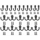 thumbnail image 1 of Kleiderhaken Vintage 20 Stck - 10 Doppelhaken Und 10 Einzelhaken Zum Schrauben, Haken Wand Metall Huthaken Mantelhaken, Gartenhaken Dekorativen Haken, 1 of 5