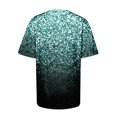 thumbnail image 5 of TSADFHJI Chandails pour Femmes en Coton Mode Décontractée pour Femmes Dégradé à Paillettes Imprimé Col Rond T-Shirt Ample, 5 of 5