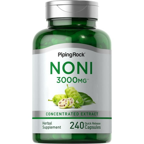 Noni Fruit Extract 3000mg | 240 Capsules for Men and Women | by Piping Rock