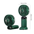 thumbnail image 3 of Ventilador de mano plegable de 2000 mAh Soporte para teléfono con ajuste de velocidad USB 5 (Verde) Ndcxsfigh Libre de BPA, 3 of 3