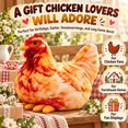 Chicken-Shaped Plush Pillow, Farmhouse Accent Cushion Soft, Huggable ...