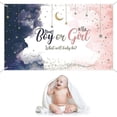 thumbnail image 3 of Gender Reveal Backdrop Watercolor Blue Pink Banner Boy or Girl What Will Baby Be Gender Reveal Decoration Twinkle Little Star Gender Reveal Phot, 3 of 5