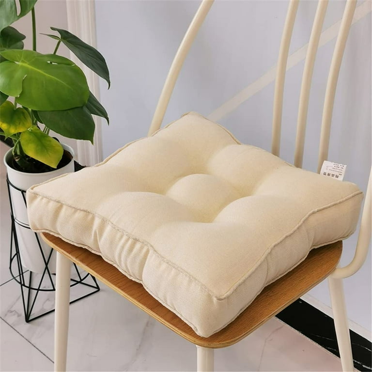 Square Floor Seat Pillows Cushions, Soft Thicken Yoga Meditation Cushion  Linen Tatami Floor Pillow Reading Cushion Chair Pad Casual Seating For  Adults
