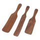 thumbnail image 3 of Espátula de madera de 3 piezas con cabeza de pala ancha, espátula de teca antideslizante para bistec, pizza, leche y ensalada, 3 of 15