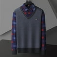 thumbnail image 2 of Bxsruta Shirts for Men, Men's Patterned Base Layer Shirt with Turndown Collar in Soft Knit Fabric, 2 of 8