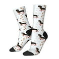 thumbnail image 1 of Lukts Dachshund Dog Pattern Womens Crew Soft Moisture-wicking Socks,Moisture Control Crew Socks,Mid Calf Socks, 1 of 6