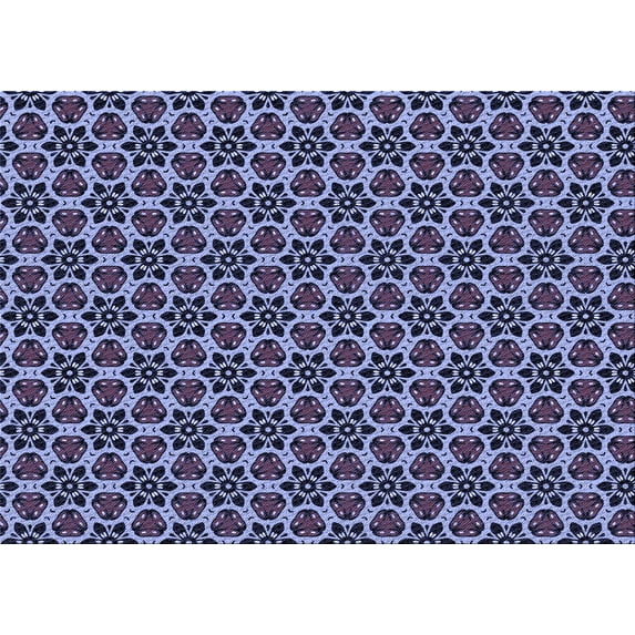 Ahgly Company Machine Washable Indoor Rectangle Transitional Night Blue Area Rugs, 2' x 5'