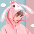thumbnail image 6 of Wuxian Girls Baby Rain Suit Rain Poncho Kids With Hood, Toddler Rain Jacket Coat Girls Boys, Children Baby Raincoat,Pink,4-5.5 Years, 6 of 8
