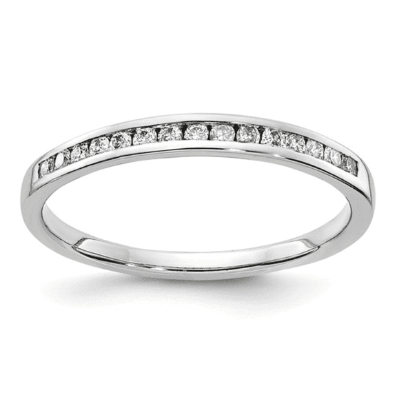 Lab Created DiamondDainty 14k White Gold Channel Set Half Eternity Ring For Women -Diamond Wedding Statement Ring Gift For Her