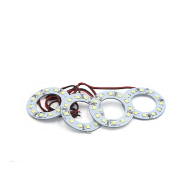 Unique Bargains 4pcs 12V White 40mm 12     Ring Light for Car Automobile