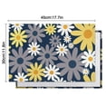 thumbnail image 5 of Navy Daisy Flower Pattern Summer Placemats Table Placemats Set Of 6-Linen Kitchen Washable Placemats Table Mats 11.8"x17.7" Non-Slip Heat Resistant, 5 of 5
