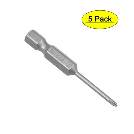 

Uxcell 1/4 Hex Shank 2 Length 2mm Dia #1 Magnetic Phillips Screwdriver Bit S2 Steel 5 Pack