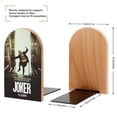thumbnail image 2 of Joker Folie A Deux 2024 Bookends Wood Book Divider Decor Shelves Non-Skid Book Stand 2 Pieces For Classroom Dormitory Bookshelf Office Home, 2 of 7