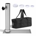 thumbnail image 2 of Yescom Flag Pole Tire Mount Portable Metal Tailgate RV Camping 20ft 25ft 30ft Telescopic Adjustable Flagpole Holder Silver, 2 of 4