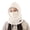 White, variant on Winter Neck Gaiter Warmer Face Cover Scarf for Women, Fleece Thick Windproof Face Mask Scarves for Cold Weather