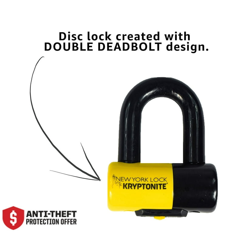 Kryptonite New York Legend 1515 Heavy Duty Anti Theft Bike Chain Disc Lock Combo 5ft Walmart