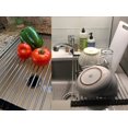 thumbnail image 1 of Ahyuan Roll up Dish Drying Rack Over The Sink Kitchen Roll up Sink Drying Rack Portable Dish Drainer Foldable Dish Drying Rack (Black, 20.5''X11.2''), 1 of 5