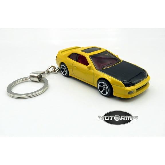 1998 '98 Honda Prelude Yellow Car Rare Novelty Keychain 1:64 Diecast