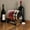 3L Wine Red, variant on Wooden Barrel Beer Barrel Vintage Decoration Gift Bucket Barrel Dispenser for Beer Storage Spirits Brandy Party 3L Red