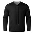 thumbnail image 4 of Camisa hippie de manga larga/corta para hombre, con cordones góticos, traje de lino, camisa retro medieval, 4 of 5