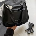 thumbnail image 3 of Bolso de mano de media luna para mujer, bolso de axila de media luna de PU de Color sólido, bolsos Hobos elegantes, correa ajustable de gran capacidad para viajes al aire libre, 3 of 9