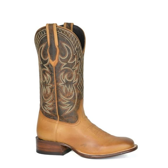 Men's Stetson Bowie Leather Boots Handcrafted JBS Collection Brown