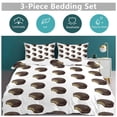 thumbnail image 5 of 3 Pcs Soft Bedding Set, Includes 1 Duvet Cover with Zipper And 2 Pillow Shams,Chocolate Moon-pie Twin(86"x70"), 5 of 8