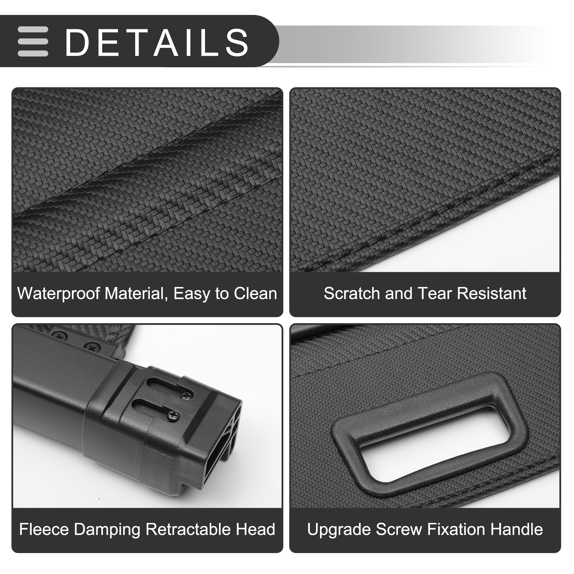 Unique Bargains Retractable Car Cargo Cover for BMW Trunk Parcel Shelf Shield Shade Black1