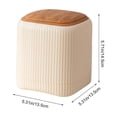 thumbnail image 3 of Leodye 1PCS Push Button Countertop Wastebasket, Mini Multipurpose Recycle Bin for Desktop Bedside Small Waste Collection -5.71x5.31x5.31in, 3 of 8