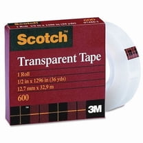 Transparent Glossy Tape, 1/2" x 36 Yards, 1" Core, Clear [Set of 3]