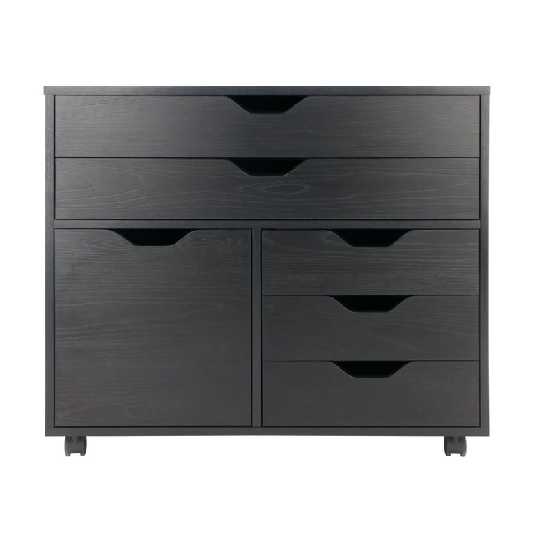 Winsome Wood Halifax 3-Section Rolling Home Office Cabinet