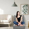 thumbnail image 4 of Gymax Chaise Pliante Convertible Canapé-Lit Futon Chaise Longue avec Coussin Gris, 4 of 10