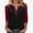 Red, variant on Womens Fashion Henley Raglan 3/4 Sleeve Tops Basic Tunic T-Shirts 2025 Casual Button Down Half Sleeve Blouses