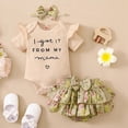 thumbnail image 3 of URMAGIC Newborn Infant Baby Girl Clothes Romper Shorts Set Floral Summer Outfits Cute Baby Clothes Girl 0-18 Months, 3 of 10