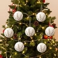 thumbnail image 4 of Cotton Christmas Balls ,2.2 Inch Snowflake Ball Ornaments for Christmas Tree, Hanging Decorative Ball Ornaments for Xmas Scene Decoration, 4 of 6