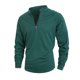 thumbnail image 4 of pstuiky camisas de manga larga para hombre, Camisa deportiva de manga larga con cremallera de color liso para hombre top de hombre s, 4 of 7