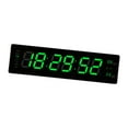 thumbnail image 1 of Abbracc LED Digital Clock Bedroom Display Date Calendar Bar Wall Hanging Alarm Clock Green, 1 of 9