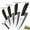 Black, variant on Ceramic Knives Complete Kitchen Unit,3 4 5 6inch Chef Knife Utility Fruit Slicing Peeler with Sheath White Blade