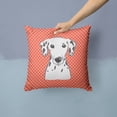 thumbnail image 2 of Checkered Cute Dog Face Fabric Decorative Pillow, 2 of 4