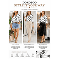 thumbnail image 6 of DOKOTOO Blouses for Women Boho Floral Print V Neck Tunic Tops Casual Summer Loose 3/4 Sleeve Chiffon Shirts, 6 of 10