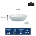 thumbnail image 3 of 10 Strawberry Street Two Tone Coupe 8.5”/36 Oz. Dinner Bowl Set Of 6, Blue/White, 3 of 4
