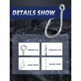 thumbnail image 5 of BLUEWING Big Game Circle Hooks 20pcs Heavy Duty Stainless Steel Fishing Hooks for Saltwater & Freshwater, Size 10/0, 5 of 7