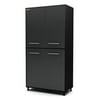 South Shore Karbon Storage Cabinet, Pure Black and Charcoal