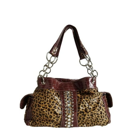 Texas Leather 500369lep Leopard Print Handbag