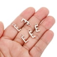 thumbnail image 4 of Letter Charm Pendants, 50 Pcs Character Alphabet Pendant Bulk DIY for Jewelry Making Bracelets, Silvery, E, 4 of 6