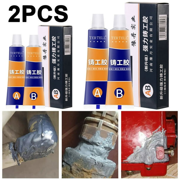 2x A B Reparación Metales Super Pegamento Resistencia Al Calor Pasta Gel (20 G)